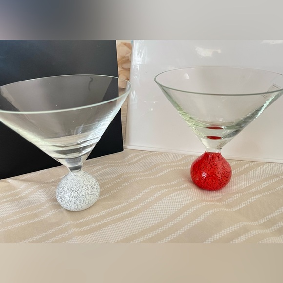 Luminescence‎ Glass Crystal Ball Base/ Stem Martini Glasses (set of 2), Romania - Picture 11 of 12